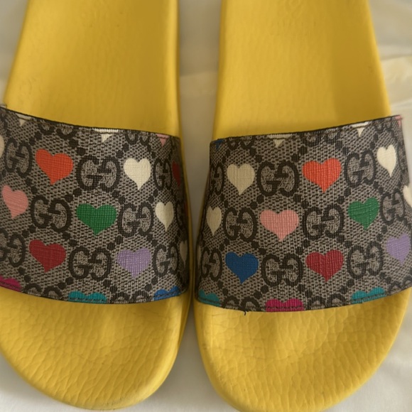 Gucci Kids Supreme Heart Slides, UK 32/US 1.5 - Picture 4 of 5